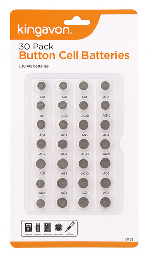 30x assorted button cell watch - assorted,