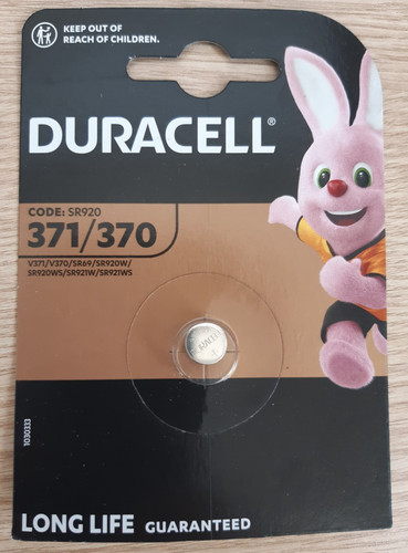 Duracell 371 370 watch battery - 370,